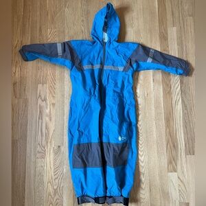 Children’s Oaki Trail One Piece Rain Suit, Bright Blue, EUC